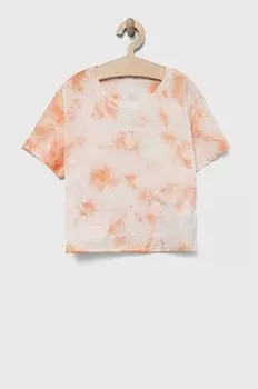 Хлопковая футболка для детей United Colors of Benetton, оранжевый