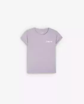 Хлопковая футболка для девочек с короткими рукавами Scalpers, сиреневый