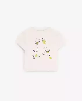 Хлопковая футболка для девочек с короткими рукавами Scalpers, белый