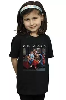 Хлопковая футболка для группового фото на диване Friends, черный