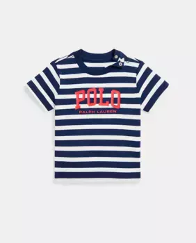 Хлопковая футболка для мальчика с логотипом Polo Ralph Lauren, многоцветный