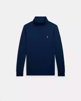 Хлопковая футболка для мальчика темно-синего цвета Polo Ralph Lauren, темно-синий