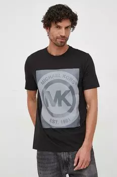 Хлопковая футболка для отдыха Michael Kors, черный