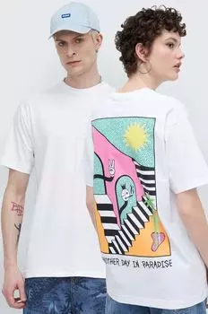 Хлопковая футболка «Другой день в раю» On Vacation, белый