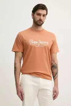 Хлопковая футболка DUMAS TEE Pepe Jeans, оранжевый