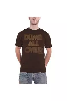 Хлопковая футболка Dumb по всей поверхности Frank Zappa, коричневый