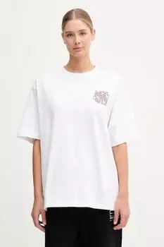 Хлопковая футболка Ea7 Emporio Armani, белый