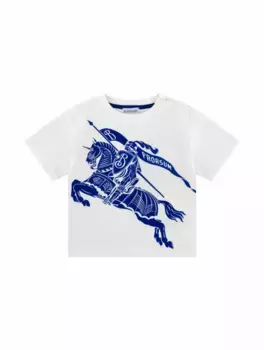 Хлопковая футболка EKD Burberry, белый