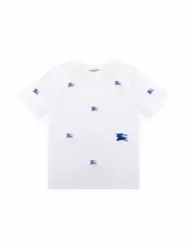 Хлопковая футболка EKD Burberry, белый