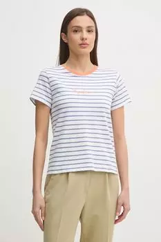 Хлопковая футболка ELBA Pepe Jeans, белый