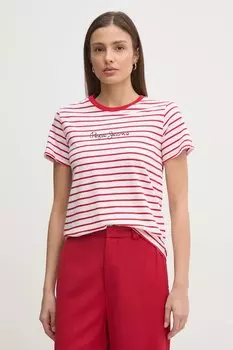 Хлопковая футболка ELBA Pepe Jeans, красный