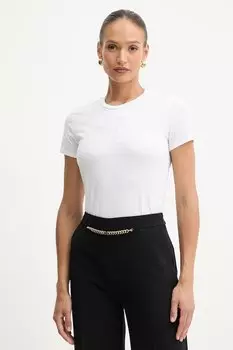 Хлопковая футболка Elisabetta Franchi, белый