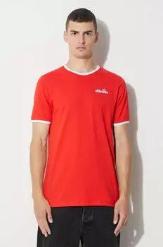 Хлопковая футболка Ellesse, красный