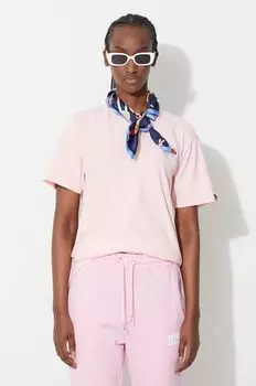 Хлопковая футболка Ellesse, розовый