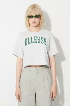 Хлопковая футболка Ellesse, серый