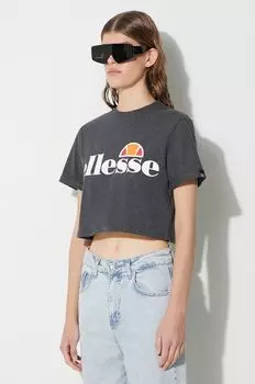 Хлопковая футболка Ellesse, серый
