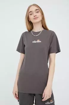 Хлопковая футболка Ellesse, серый