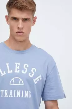 Хлопковая футболка Ellesse, синий