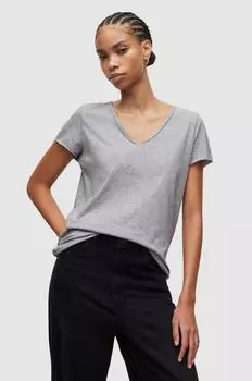 Хлопковая футболка EMELYN TONIC TEE AllSaints, серый
