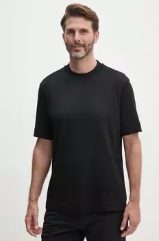 Хлопковая футболка Emporio Armani, черный