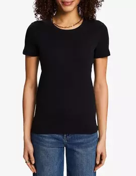 Хлопковая футболка ESPRIT, черный