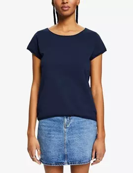 Хлопковая футболка ESPRIT, синий
