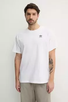 Хлопковая футболка Essential Adidas Originals, белый