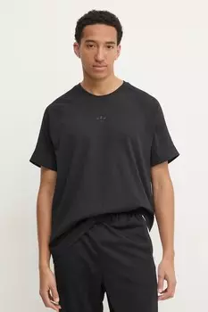 Хлопковая футболка Essential Adidas Originals, черный