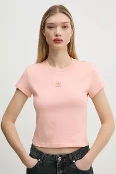 Хлопковая футболка Essential Adidas Originals, оранжевый