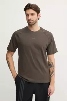 Хлопковая футболка Essential Adidas Originals, зеленый
