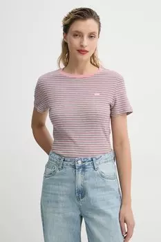 Хлопковая футболка ESSENTIAL HM SS TEE Levi'S, розовый
