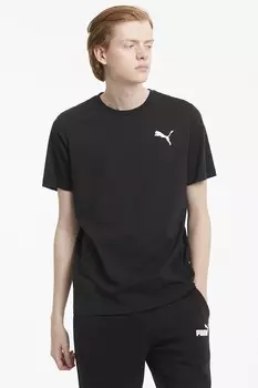 Хлопковая футболка Essential Puma, черный
