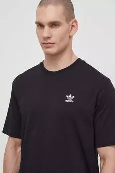 Хлопковая футболка Essential Tee adidas Originals, черный
