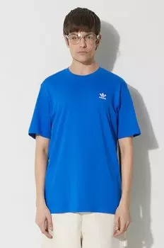Хлопковая футболка Essential Tee adidas Originals, синий