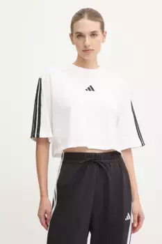 Хлопковая футболка Essentials adidas, белый