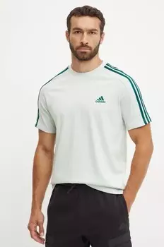 Хлопковая футболка Essentials adidas, бирюзовый
