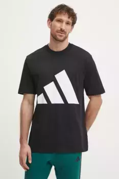 Хлопковая футболка Essentials adidas, черный