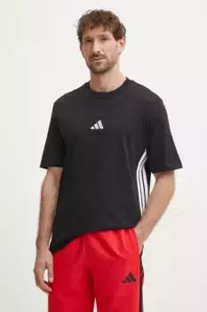 Хлопковая футболка Essentials adidas, черный