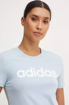 Хлопковая футболка Essentials adidas, синий