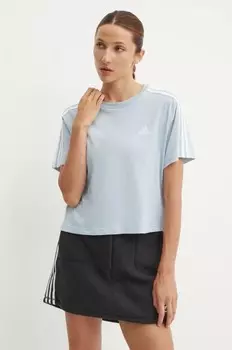 Хлопковая футболка Essentials adidas, синий