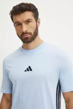 Хлопковая футболка Essentials adidas, синий