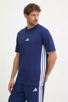 Хлопковая футболка Essentials adidas, темно-синий
