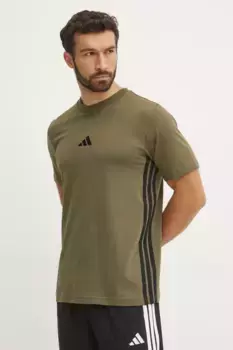 Хлопковая футболка Essentials adidas, зеленый