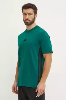 Хлопковая футболка Essentials adidas, зеленый