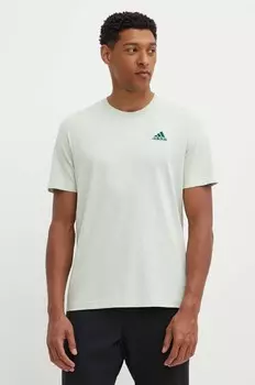 Хлопковая футболка Essentials adidas, зеленый