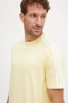 Хлопковая футболка Essentials adidas, желтый