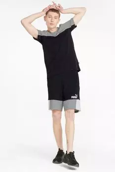 Хлопковая футболка Essentials+ Block Puma, черный