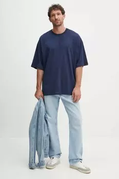 Хлопковая футболка Essentials RL Alpha Industries, темно-синий