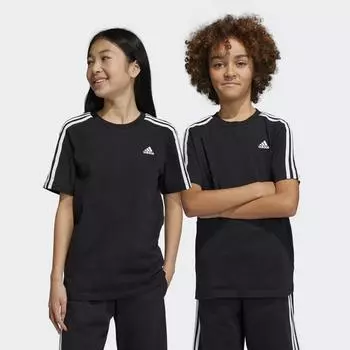 Хлопковая футболка Essentials с 3 полосками ADIDAS, цвет schwarz