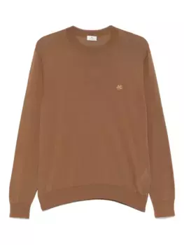 Хлопковая футболка ETRO, коричневый